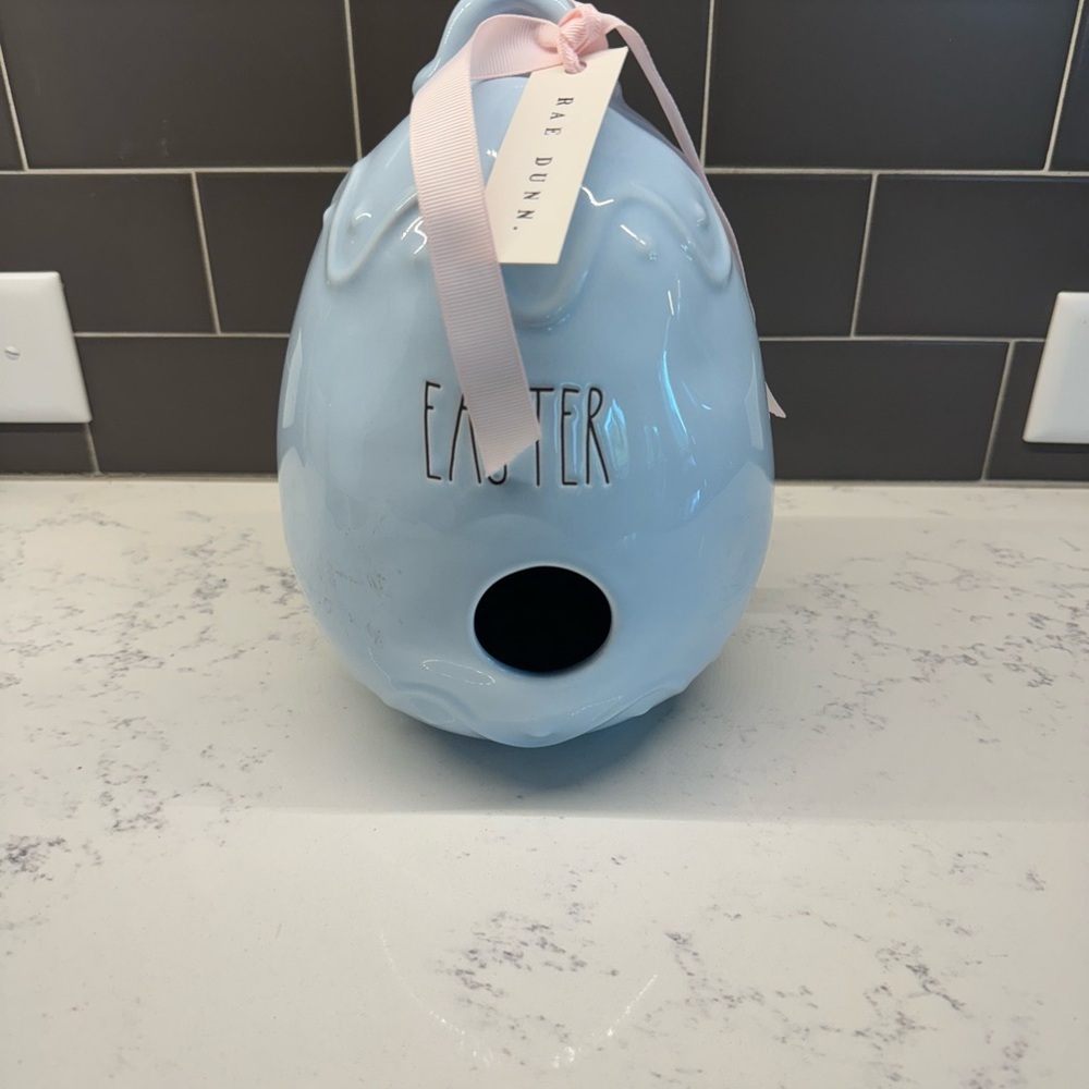 Rae Dunn Blue Easter Birdhouse